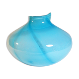 Light blue satin glass vase