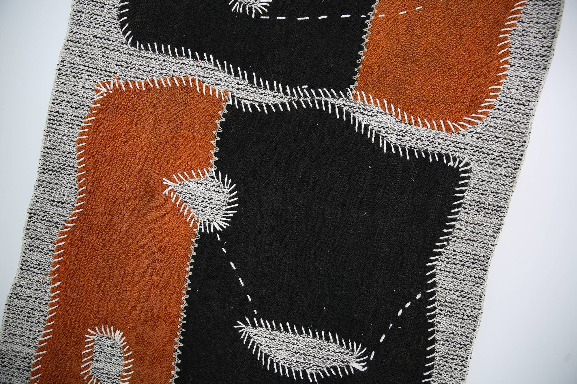 Vintage Turkish Wool Wall Hanging, Handmade Tapestry Rug, 72x106 Cm