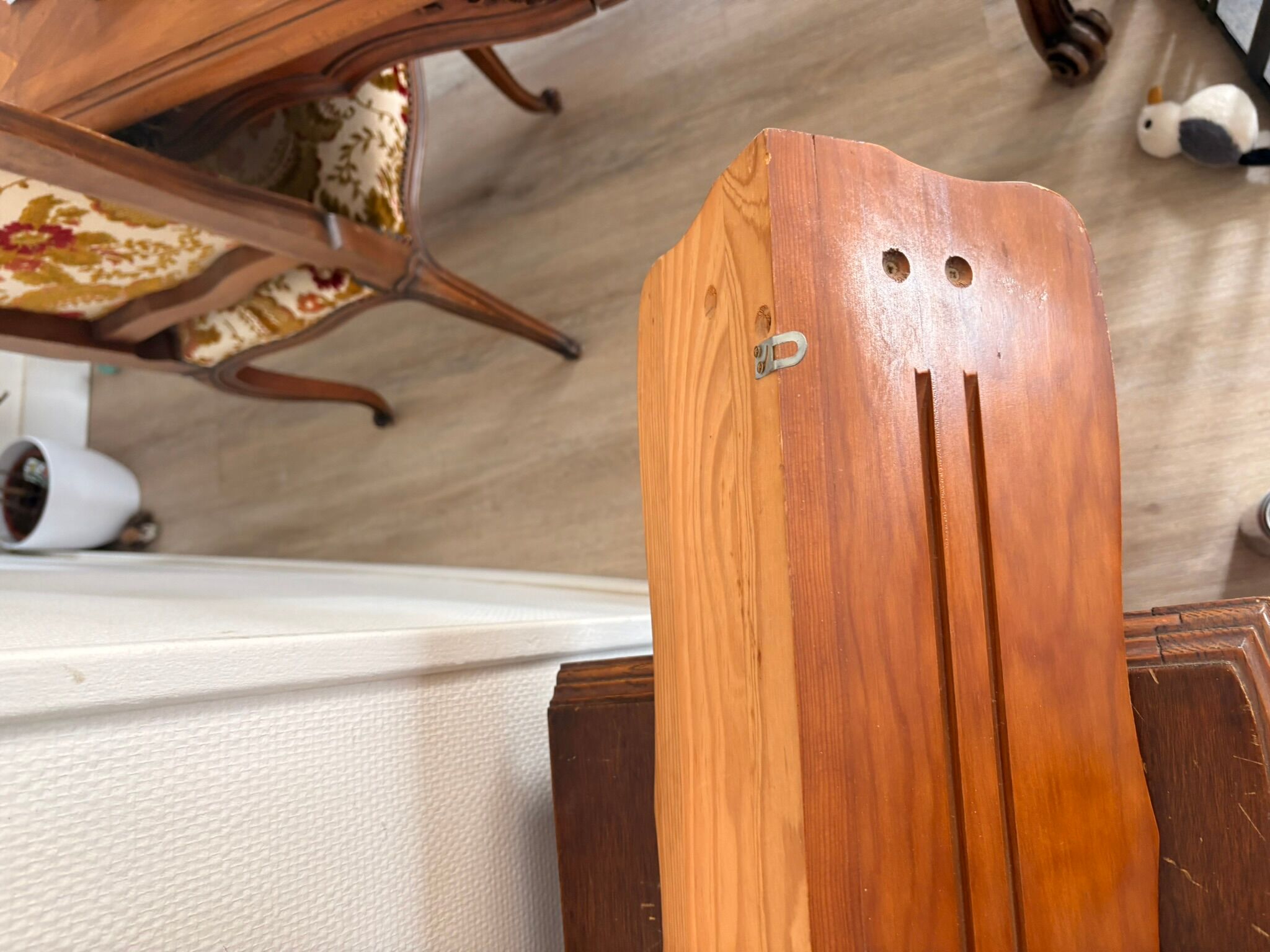 Wall-Mounted Coat Rack Rustic Wooden Shelf