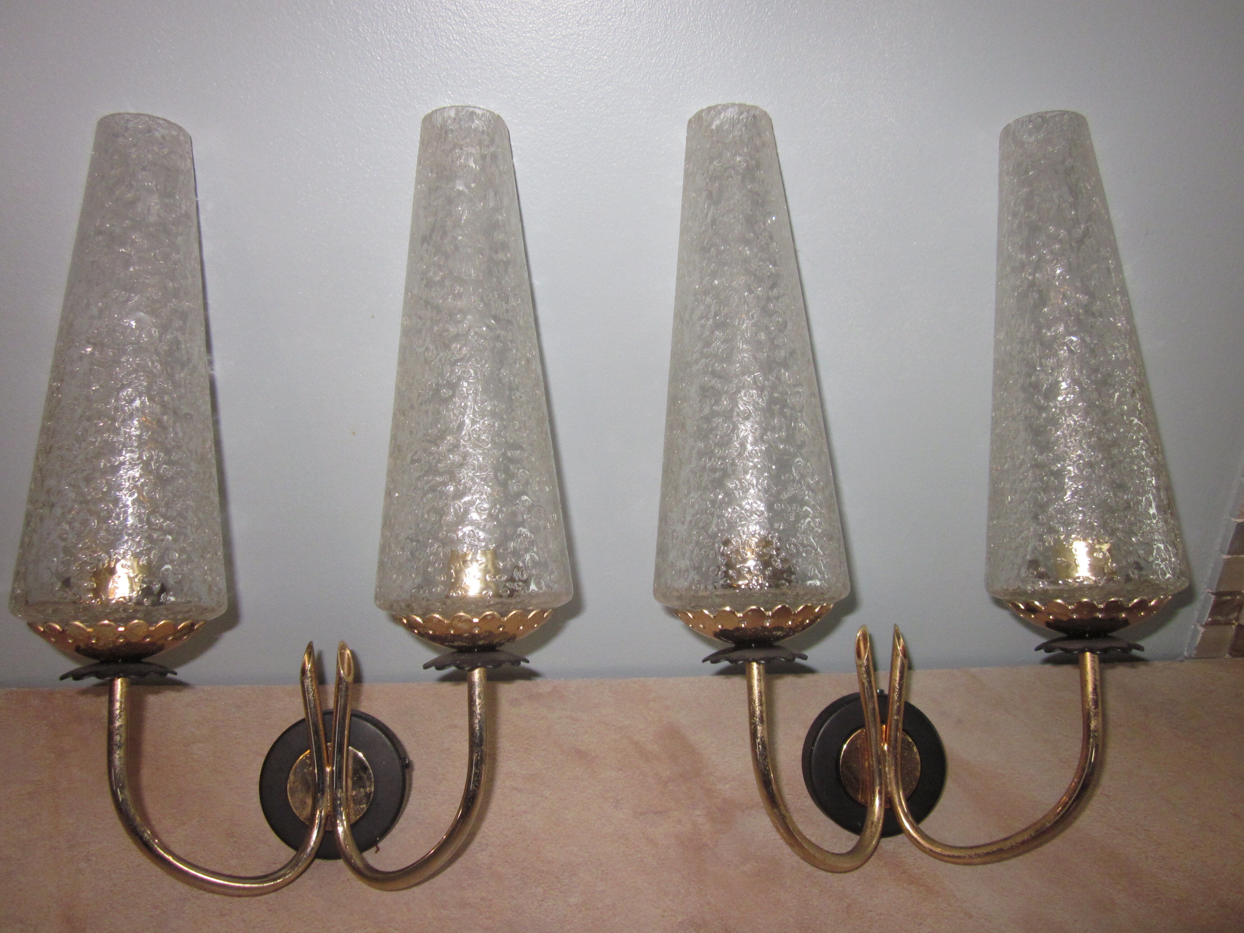 pair of wall lamps arlus of the years 50-60