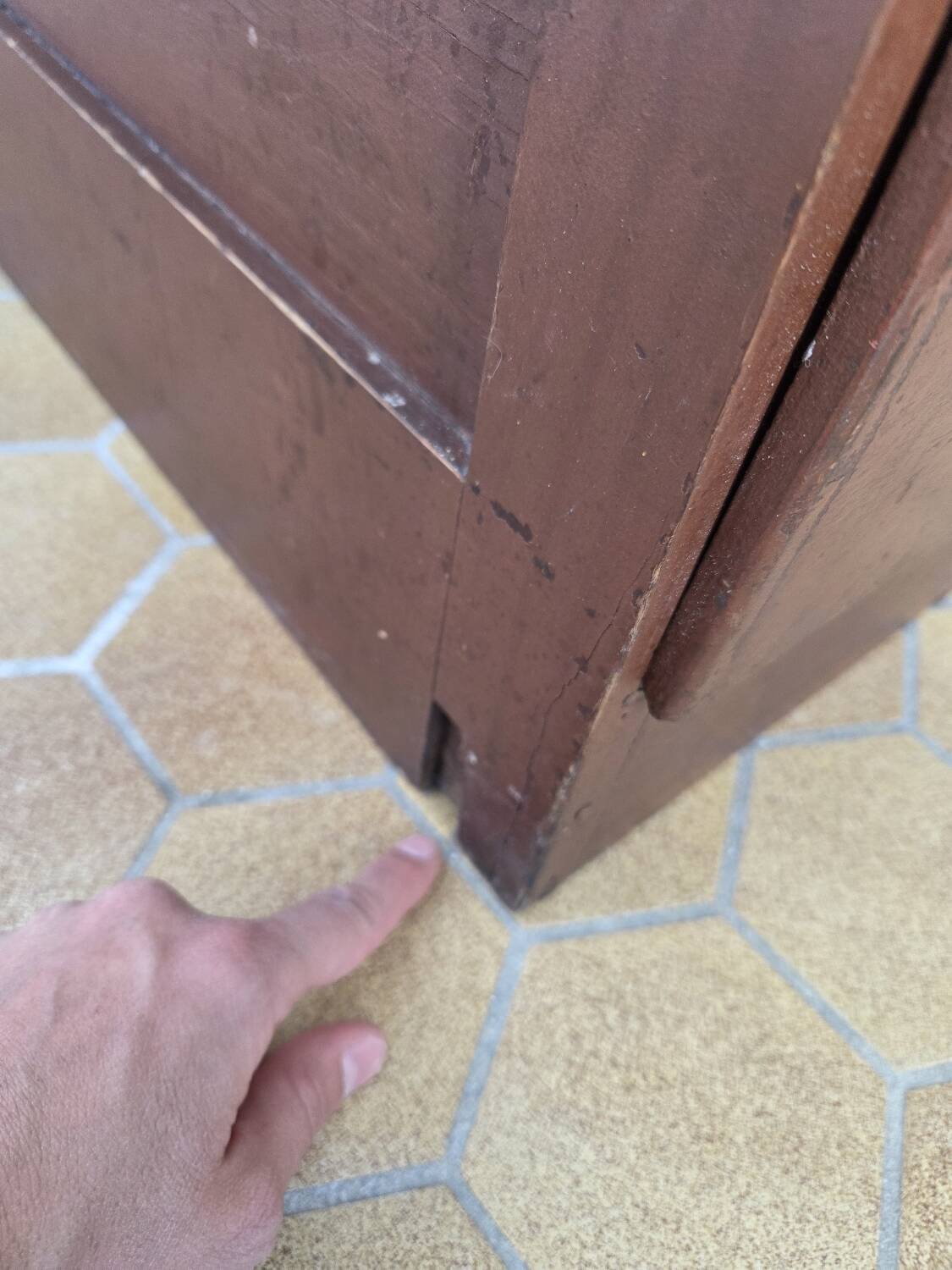 Antique wooden drawer unit filing cabinet