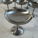 Set of 6 stainless steel cups