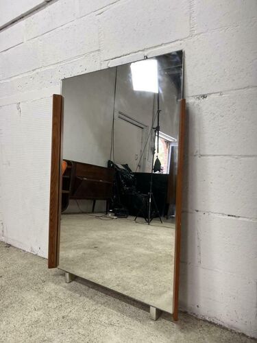 Miroir vintage avec accent bois 70 x 100cm