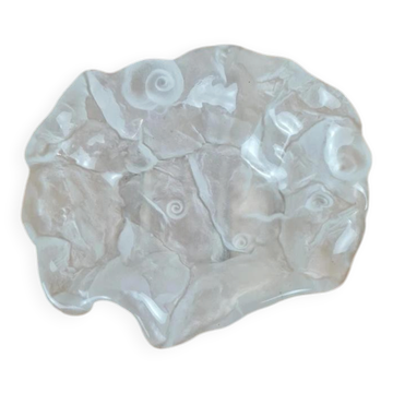 Artistic glass bowl – Jolanda Prinsen for Walther Glas – large vintage catchall.