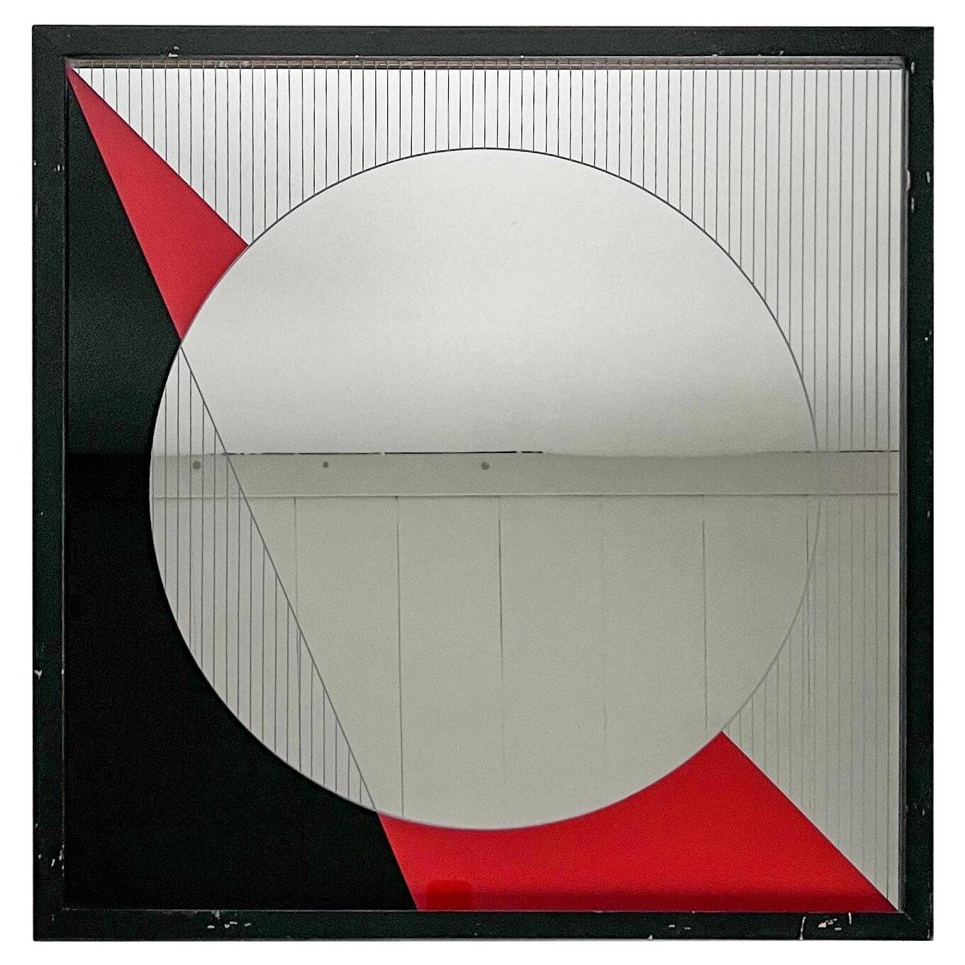 Eugenio Carmi Art Mirror 1970's Italian Decorative