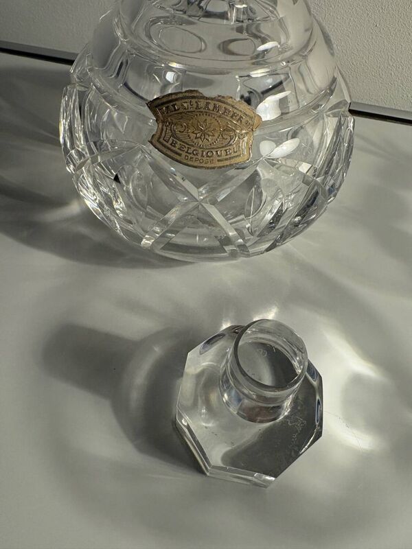 Bouteille / carafe individuelle en cristal Val Saint Lambert no