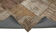 Tapis mixé turc vintage 203 cm x 303 cm marron patchwork tapis