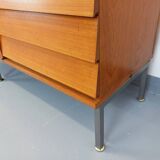 Louis Paolozzi modernist teak bookcase and secretary storage unit