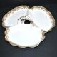 Limoges coupe mendiant polylobé en porcelaine U&C