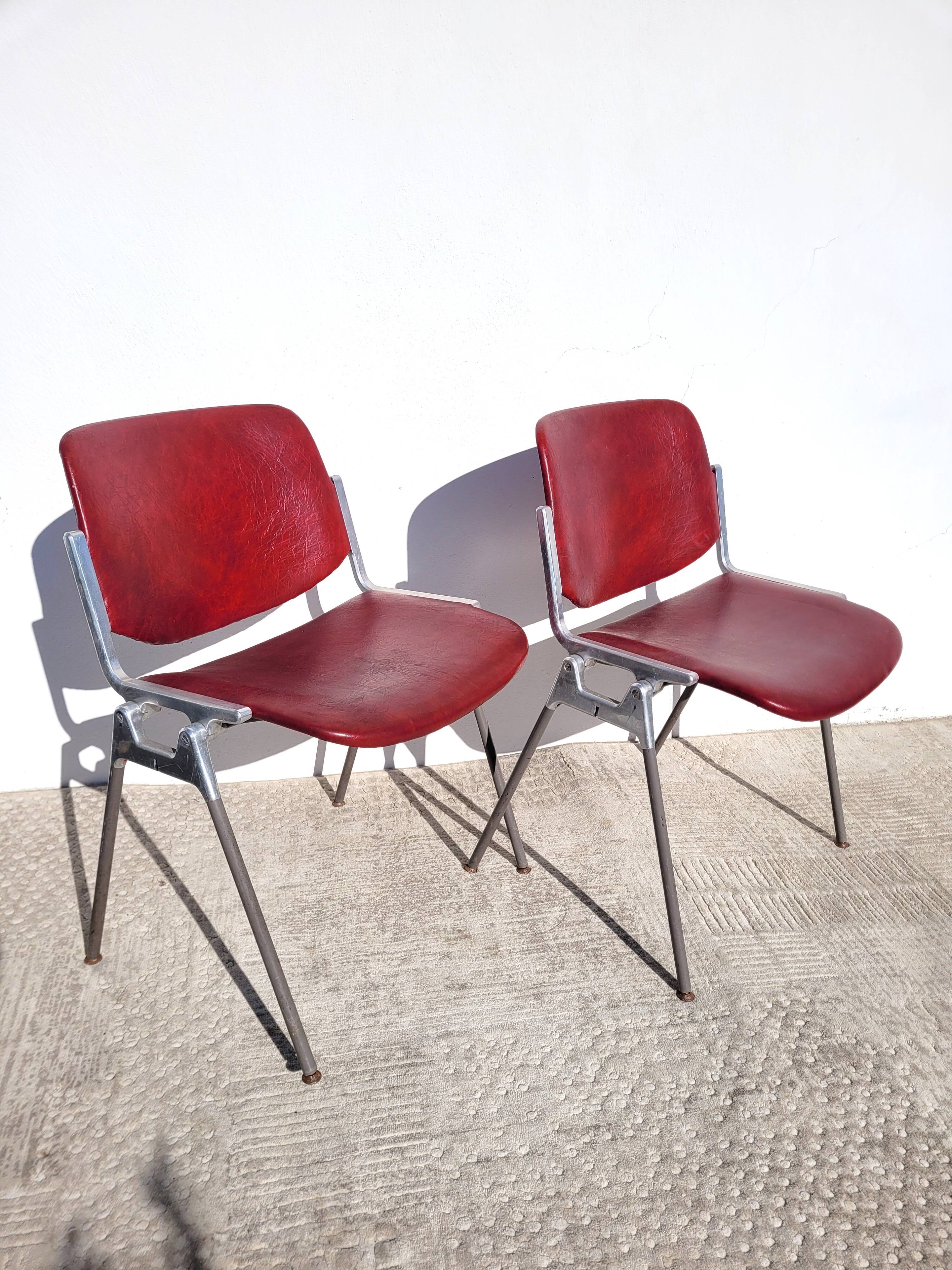 Pair chairs DSC 106 Castelli 1970