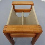 Danish Solid Teak Magazine Rack, 1960s