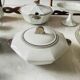 Bernardaud rare table service with platinum pattern art deco