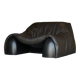 Amak Lounge Chair in brown leather by Annie Hieronimus for Cinna, 1980s