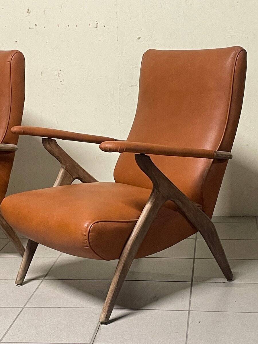 Poltrone in stile di Antonio Gorgone, anni '50, set di 2