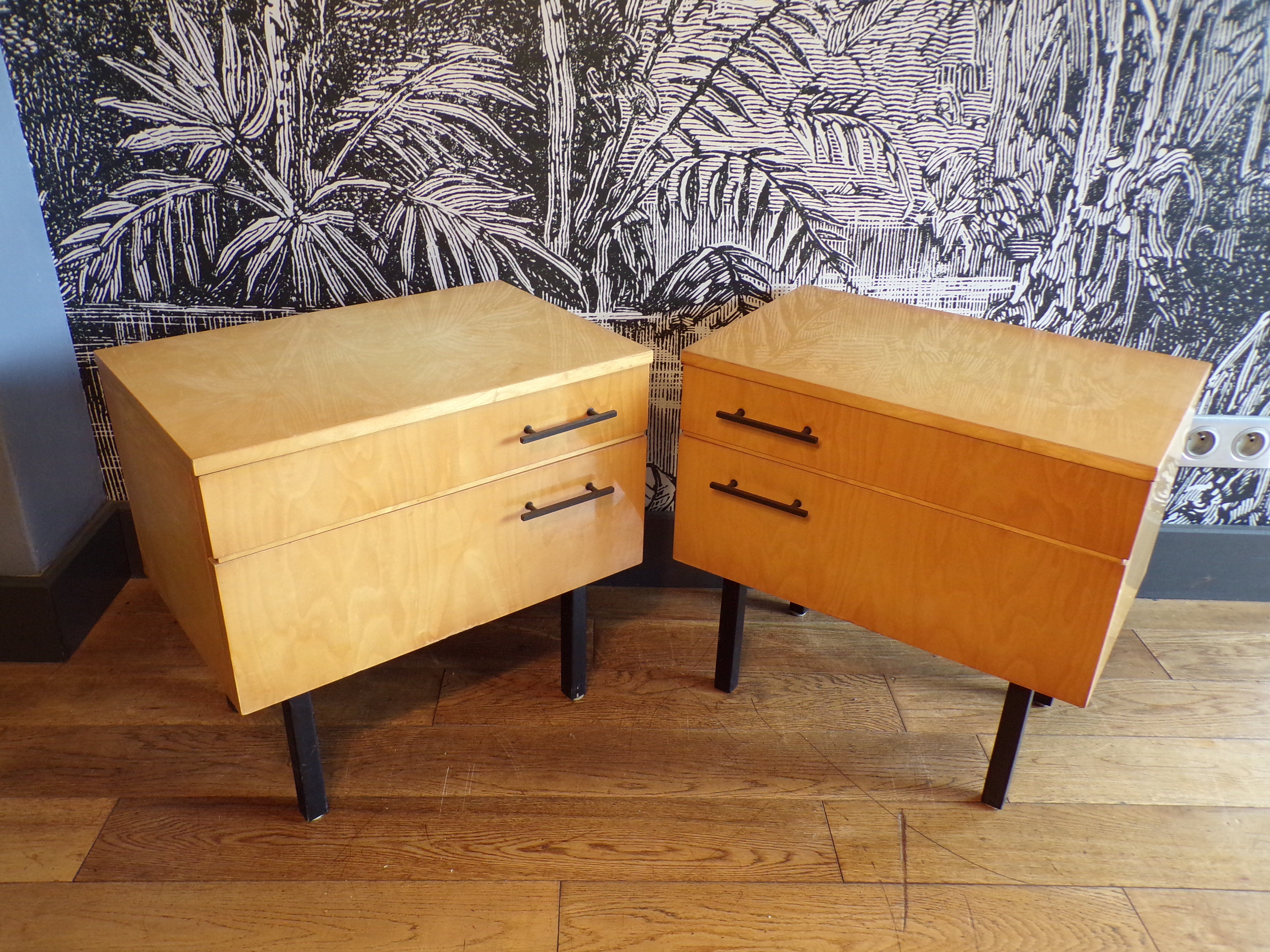 Pair of vintage bedside tables