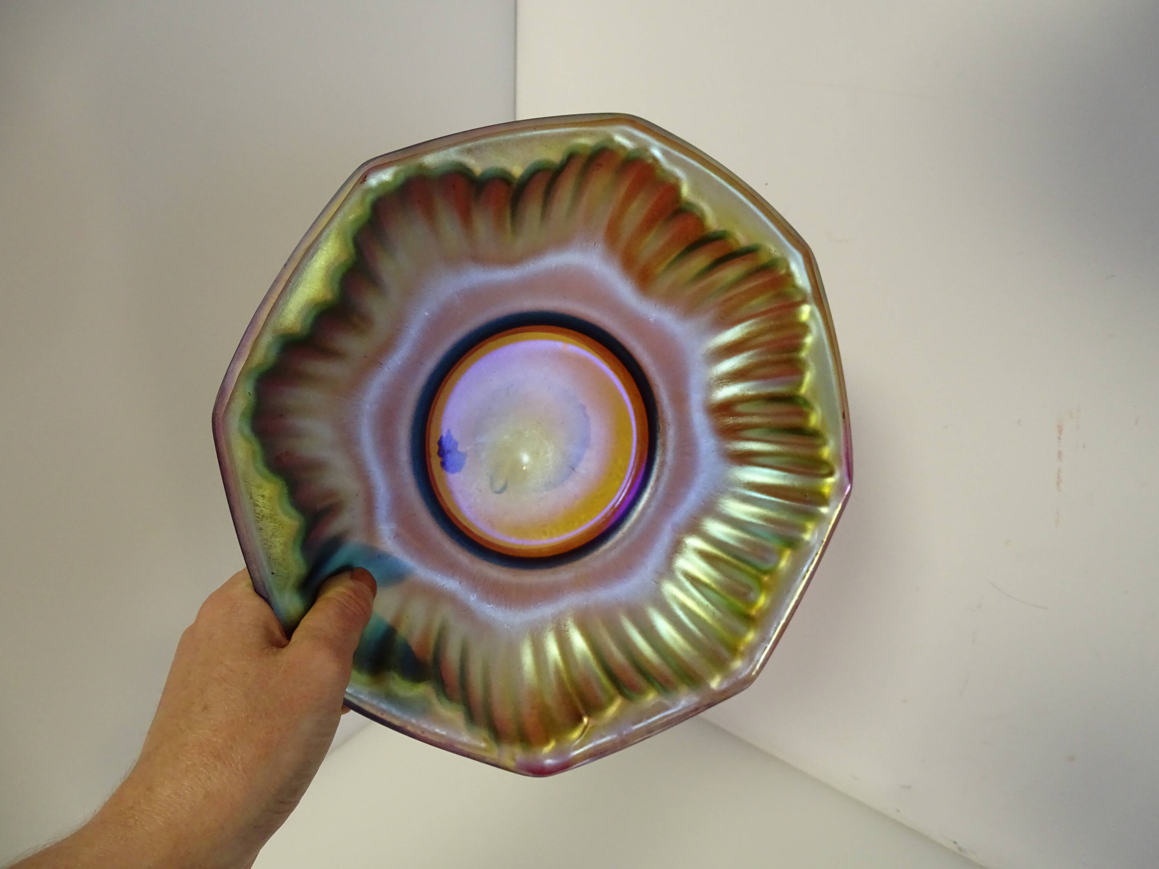 Austrian iridescent glass cup 1900 Loetz Kralik