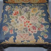 Paire de chaises Thomas Chippendale époque 1760 brodées sculptées