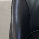 Chaise de bureau en cuir de vachette noir de style anglais