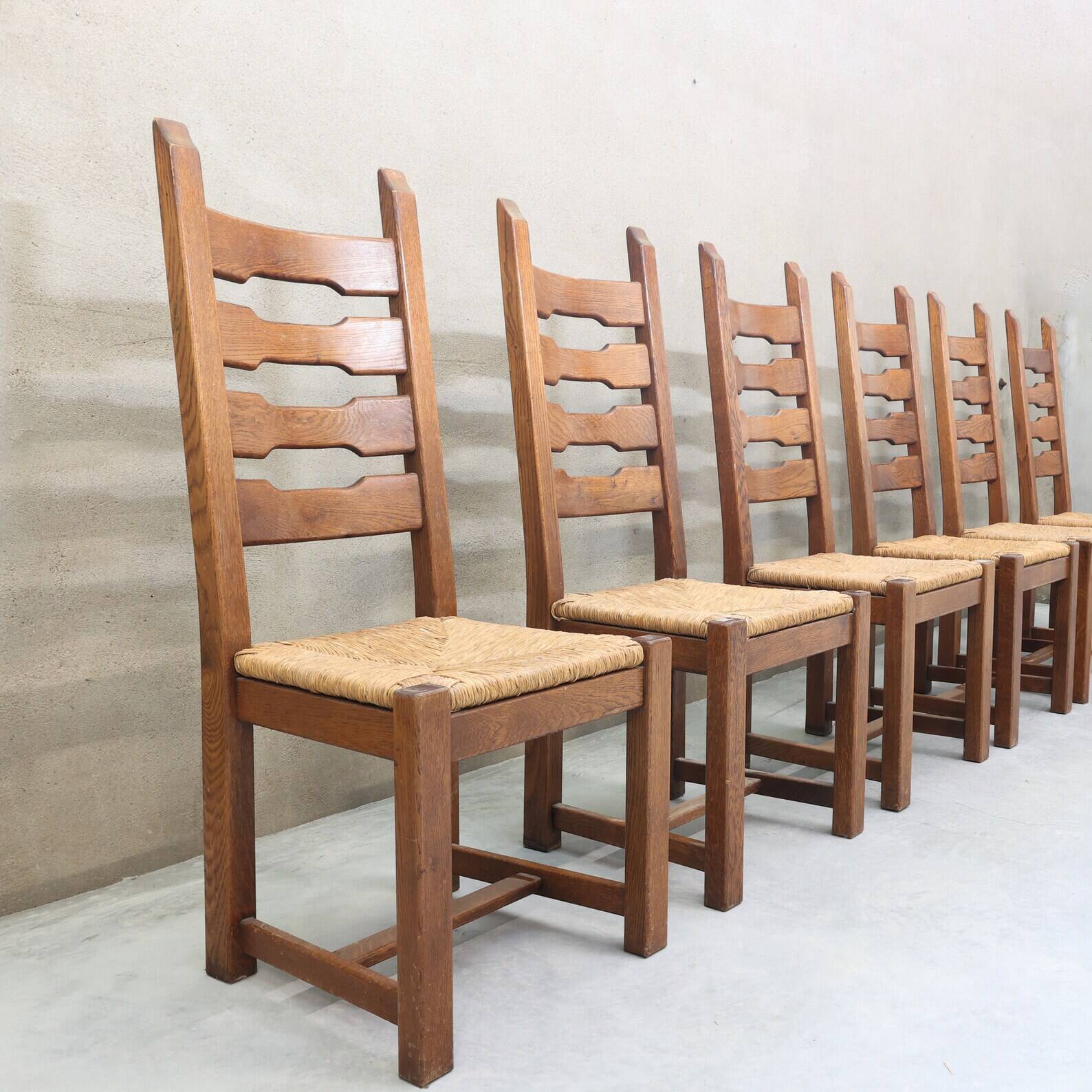 Lot de 6 chaises vintage Razor Blade