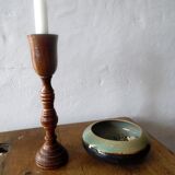 Wooden candlestick
