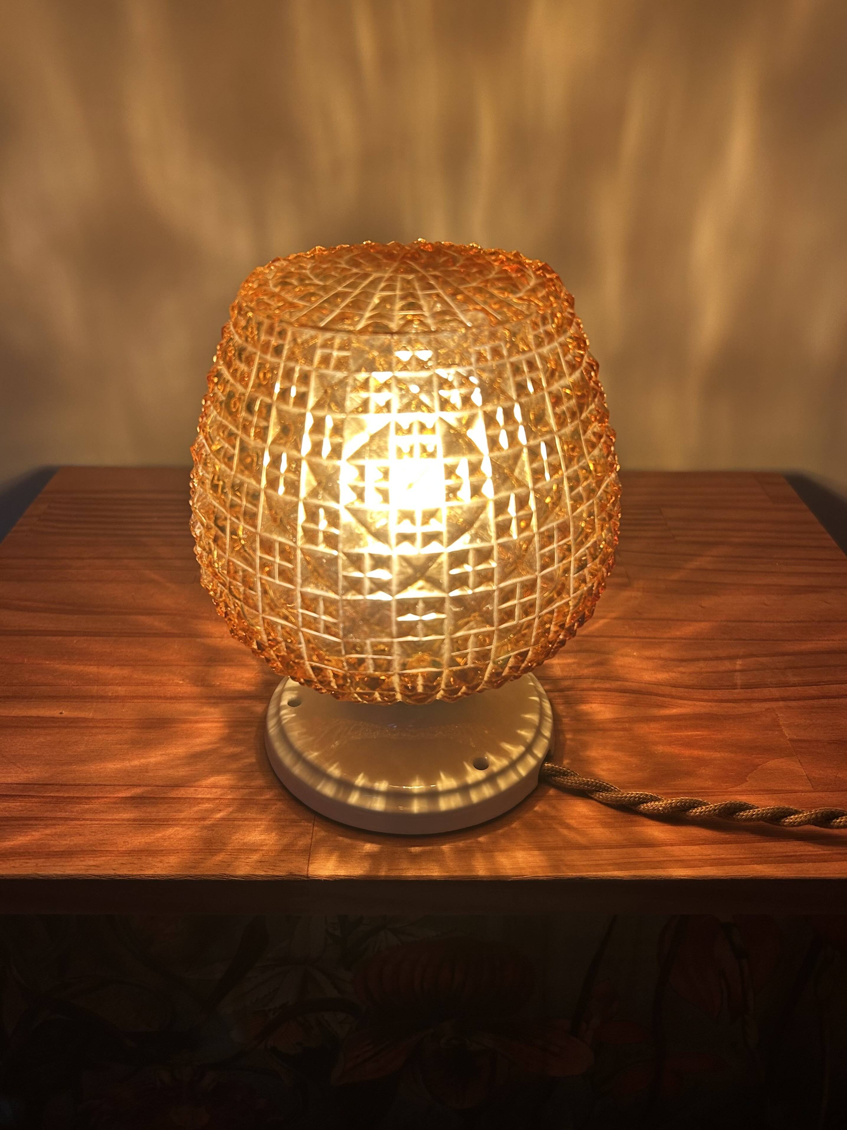 Pair of gold glass wall sconces