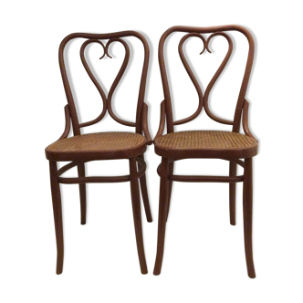 Paire de chaises des années 30 marque S.L