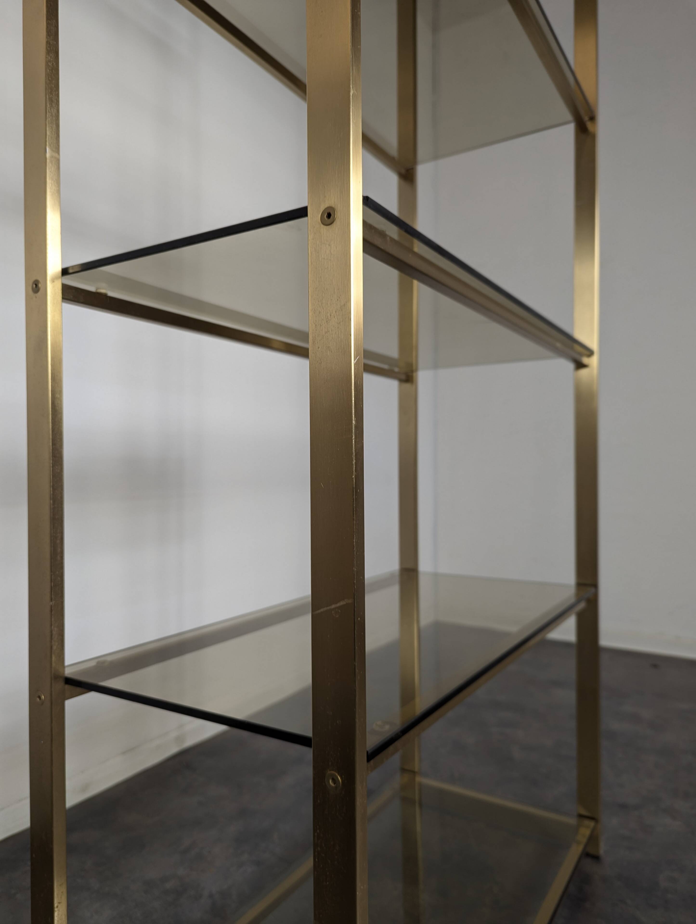 Artelano shelf in metal and smoked glass