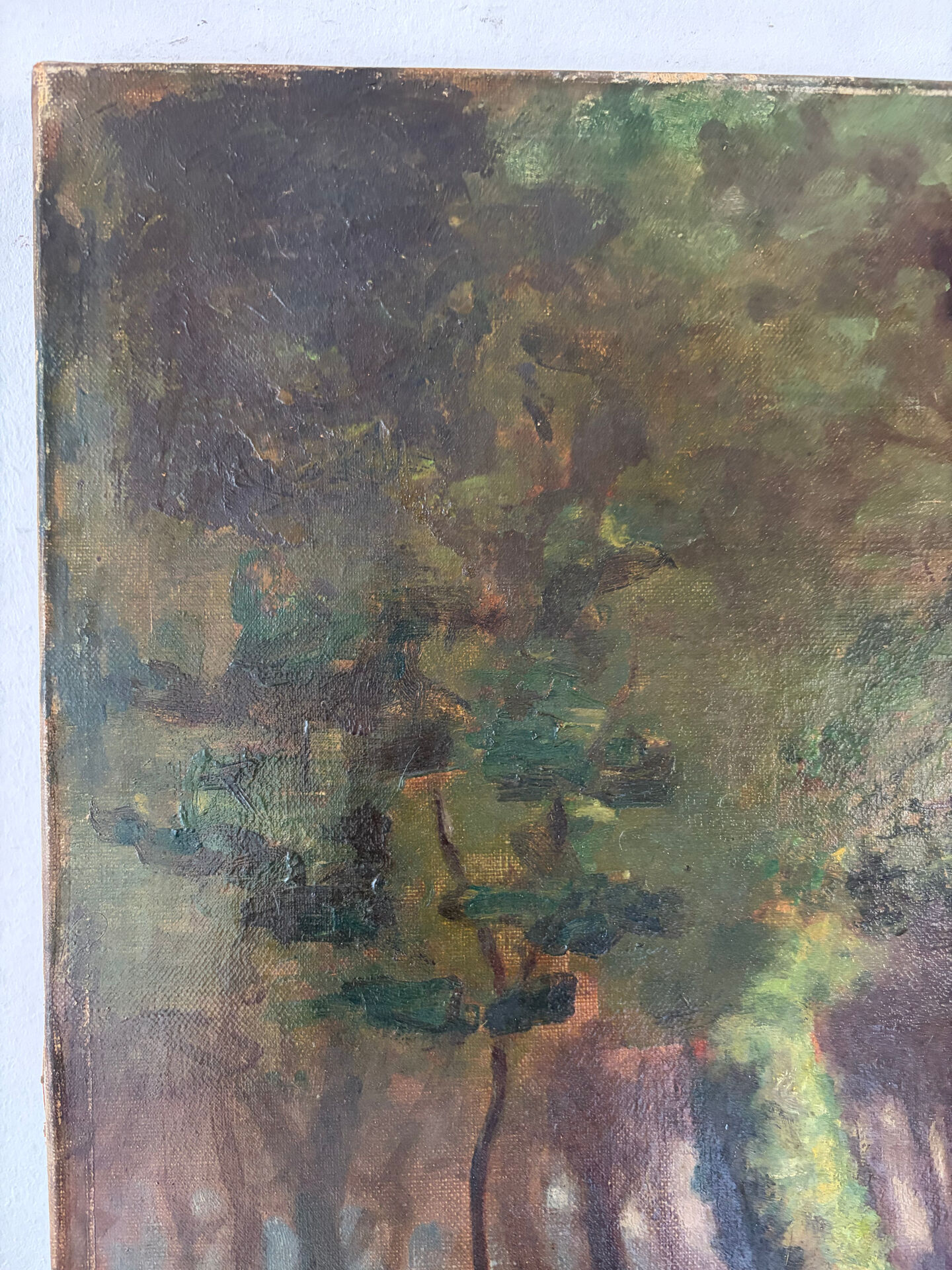 Lumière en Sous‑Bois, huile sur toile