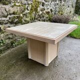 Table basse en travertin Roche Bobois 1980