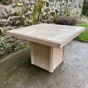 Table basse en travertin Roche Bobois 1980