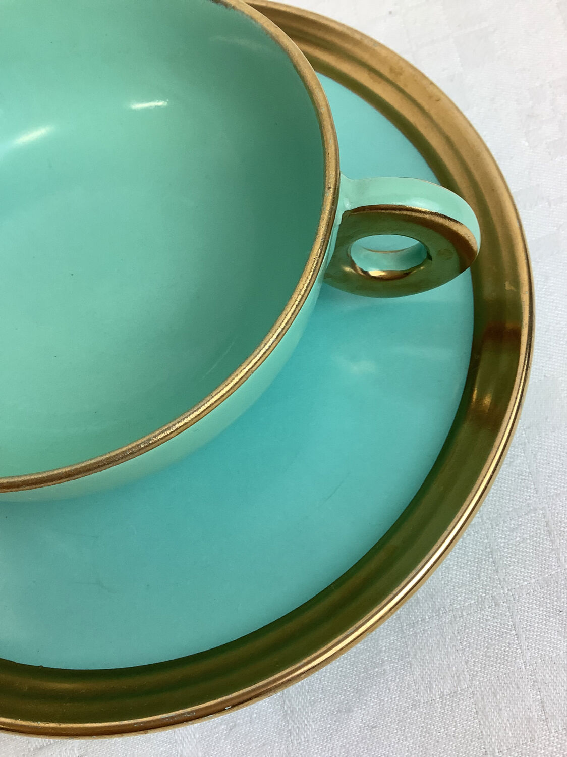 Set of 2 antique tea cups made in France