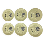 Set of six Sologne plates