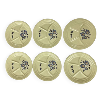 Ensemble de six assiettes sologne