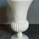 Antique milk glass baluster vase early 20th century
