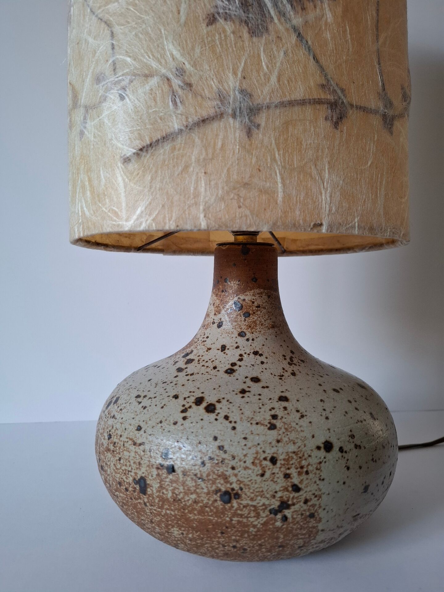 Vintage pyrite stone lamp