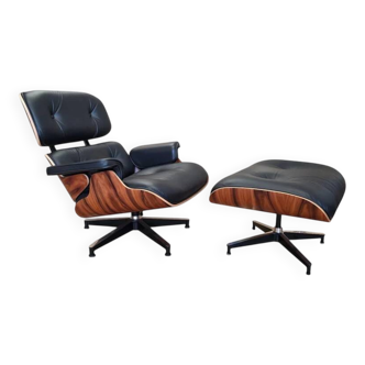 Fauteuil et ottoman de Charles et Ray Eames pour Herman Miller