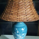 Large braided wicker lampshade