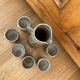 Vintage stoneware coffee set and ceramic cups