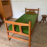 Daybed bed bench in vintage solid oak - 2 available