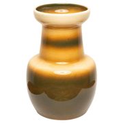 Beige ceramic pot mid-century - Poland, 1960s