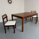 Extendable dining table Italian design 60 geometric rosewood
