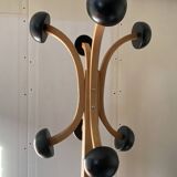 Stella coat rack in solid beech wood, vintage 1950s.