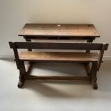 Solid wood school desk from the beginning of the last century