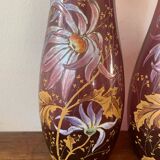 Vases verre émaillé