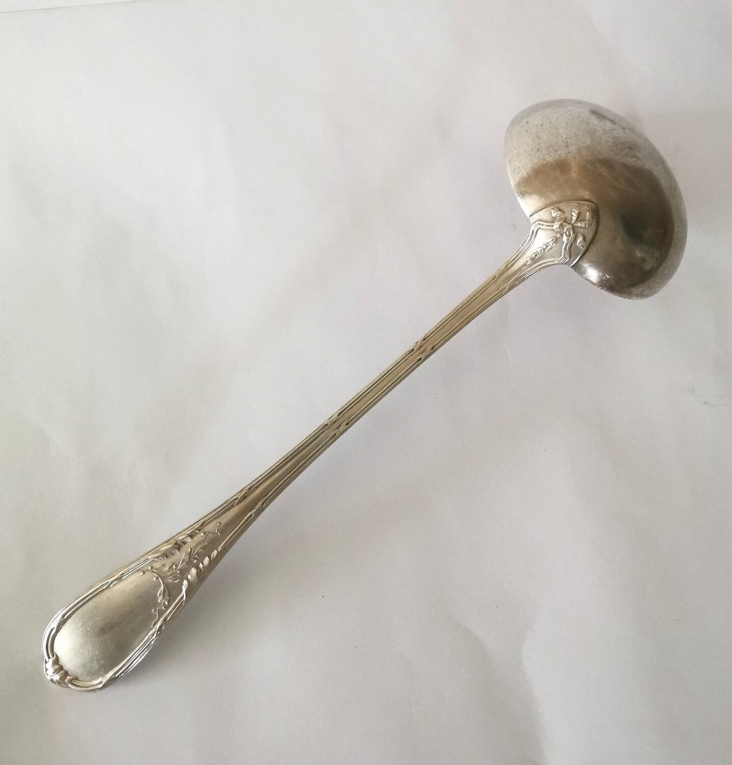 Ercuis antique silver plated metal ladle 1910
