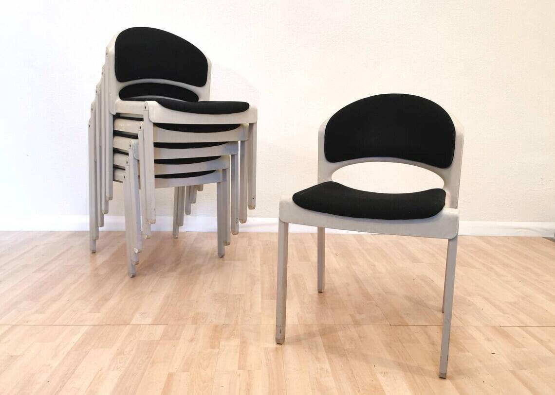 Vintage Aeon Mondial Stackable Chair Dutch Retro Design