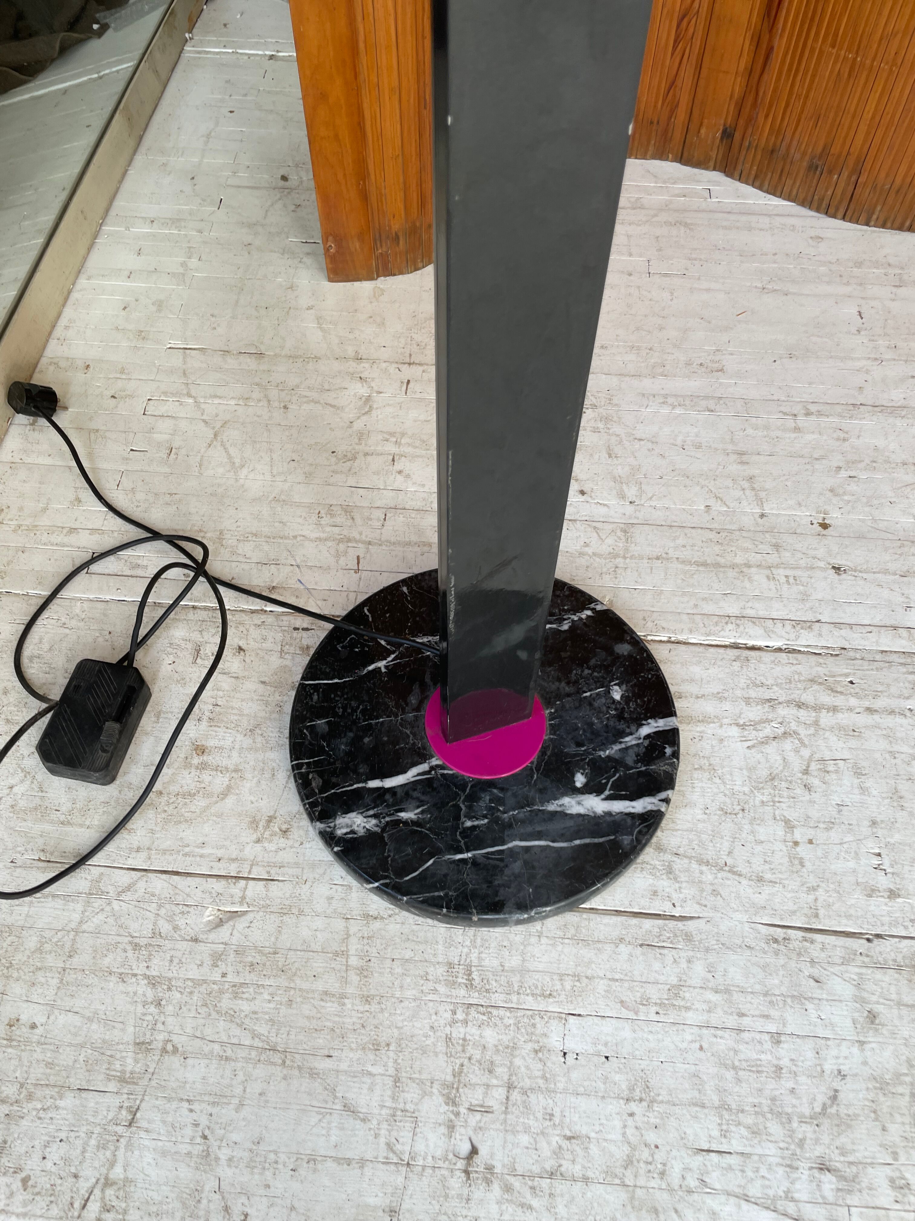 Memphis 80s pink and marble floor lamp