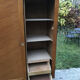 Vintage compass foot cabinet 1950 sliding doors