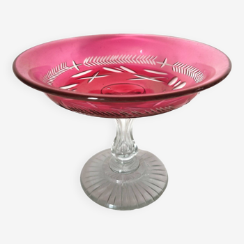 Cut rose glass bowl