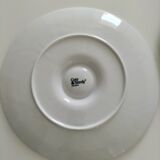 Set of 5 oyster plates in Limoge porcelain